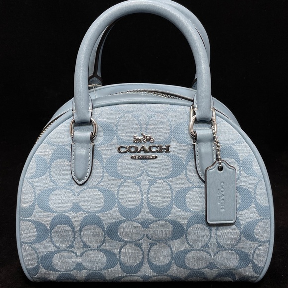 Coach Sydney Satchel In Signature Chambray - NWT - Picture 2 of 13